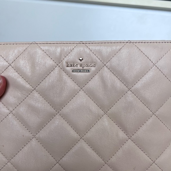 Kate Spade Blush Pink Quilted Gold Chain Crossbody Handbag - Picture 3 of 16